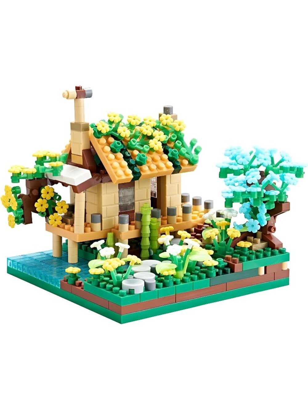 Port Cabin Building Set Model Kit and Gift for Kids and Adults with 2 Figure